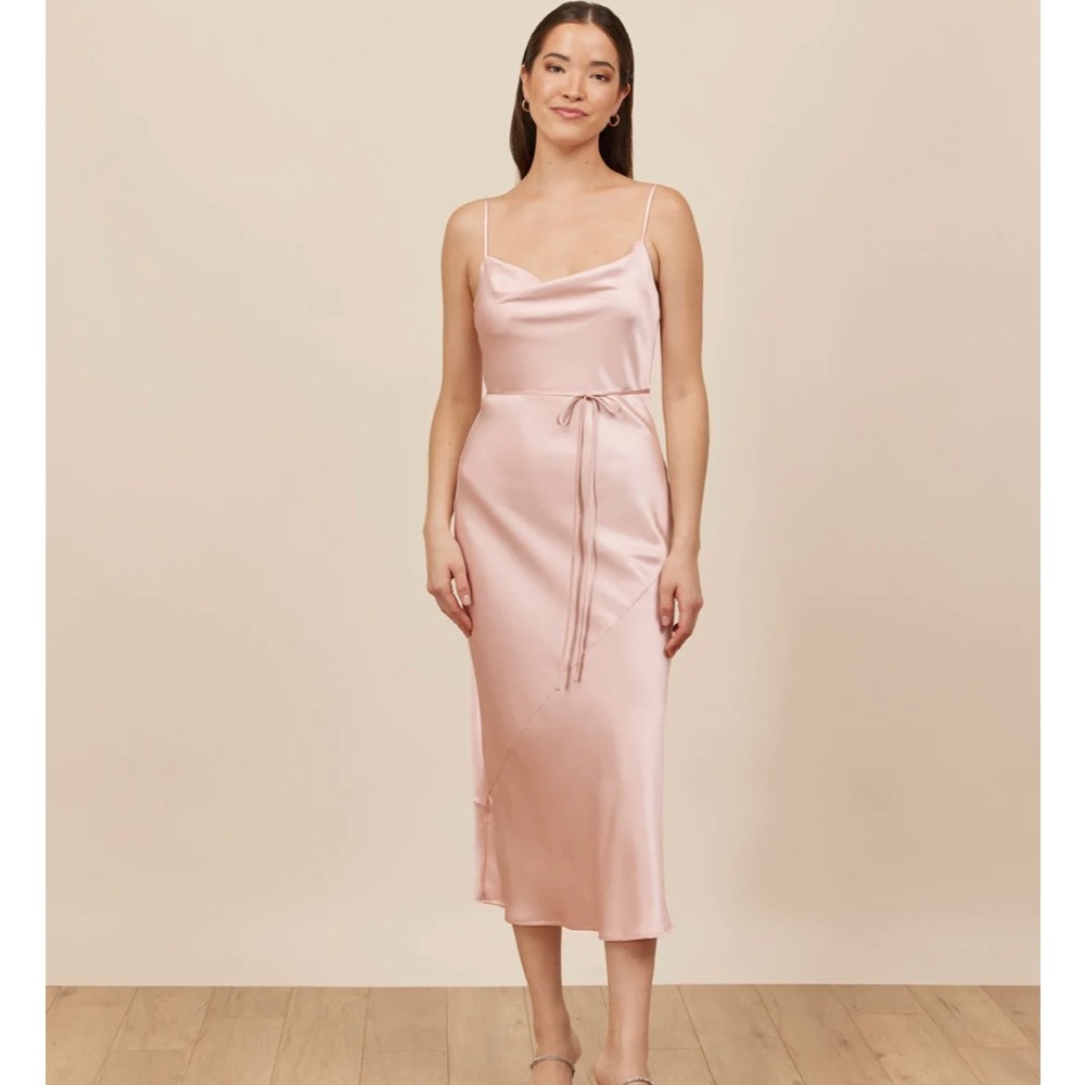 Waldorf dress in Blush Satin from Park & Fifth. - Picture 1 of 5